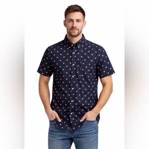 Five Points Industries Slim Fit & Flex short-sleeve button-down Bears print